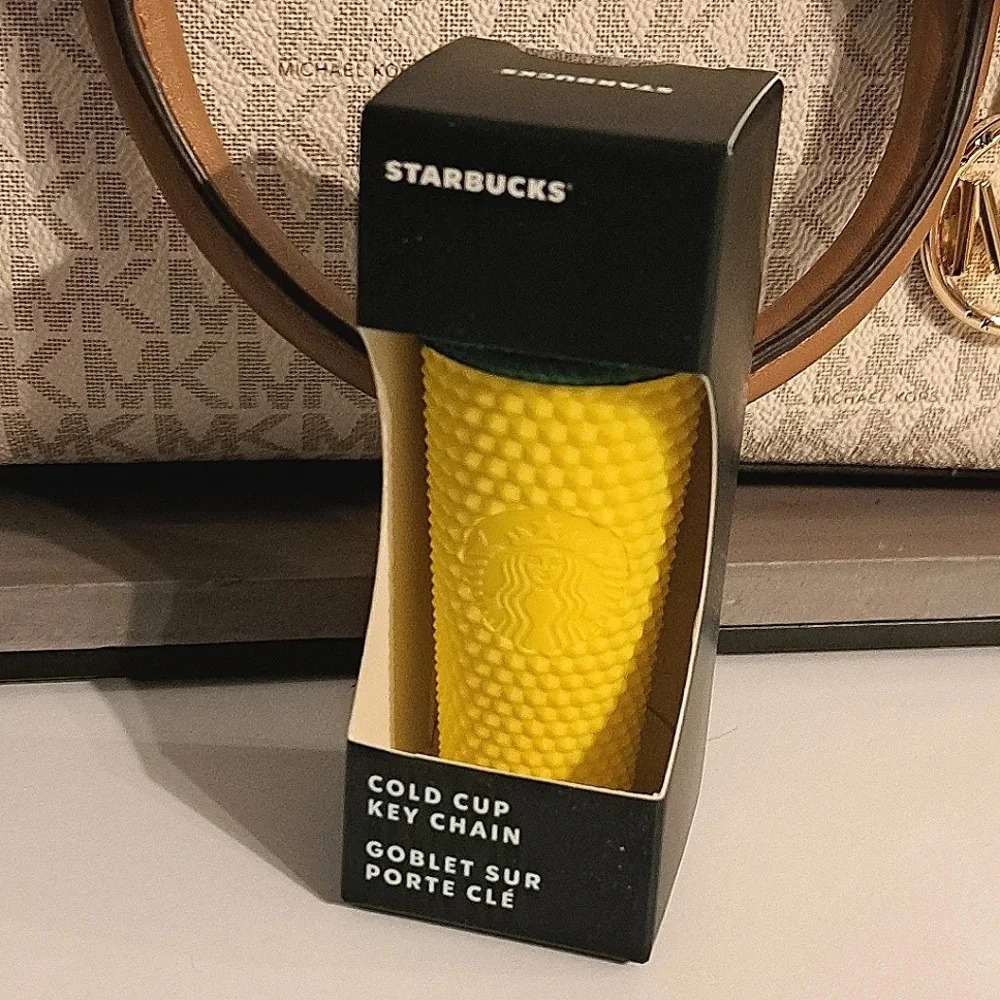 Starbucks Hawaii Exclusive Pineapple Studded Mini Tumbler Keychain.